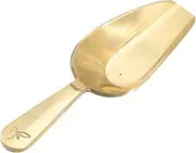 VALICLUD Classic Brass Tea Spoon Lightweight Teaspoon for Loose Tea Sugar and Spices Kitchen Utensil and Present Idea for Friends and Family