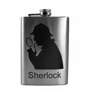8oz Sherlock Stainless Steel Flask