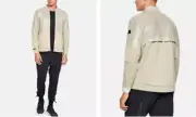 Under Armour Storm Mens Size L Beige Full Zip Unstoppable Swacket Rain Jacket