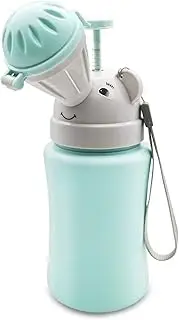 Travel Potty, Portable Elephant Leakproof Urinal Emergency Toilet Pee Bottle Cup Jar for Toddlers Kids Baby Boys and Potty Pee Training for Outdoor Car Travel Road Trip Camping Park Beach(Blue)