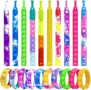 10x Push Pop Bracelet Bubble Fidget Toys Stress Relief Wristband Relieve Anxiety