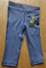 OLD NAVY girl's NWT sz x-small (5) blue striped capri active go-dry leggings