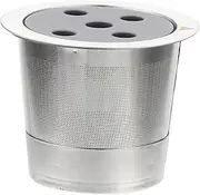 Stainless Steel Filter Espresso Coffee Maker Capsules Double Walled Coffee Mug Coffee Machines Takeaway para Reusable Coffee Pod with Lid Coffee Accessories for Coffee Bar Angoily