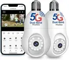 LaView 4MP Bulb Security Camera 5G& 2.4GHz, 360°2K Cameras White