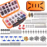 254PCS Fishing Accessories Kit Tackle Box w Hook Fishing Weights Sinkers Swivels