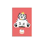 韓國 MUZIK TIGER 明信片/ CAKE TIGER WHITE ESLITE誠品