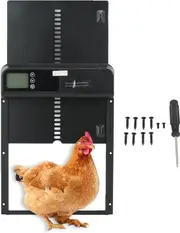 Automatic Chicken Coop Door W/Timer Aluminum Alloy Digital Waterproof Sensor