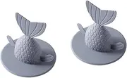 Pcs Kitchen Sink Strainer Bathroom Sink Plug Floor Drain Grey Fishtail Wide Rim Strong Adsorption Size l