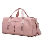 Waterproof Duffel Gym Bag Pink For Women and Men Swim Sports Travel A Pink