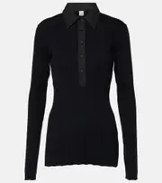 [Toteme] Toteme Jersey polo sweater AU 12 black