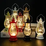 Retro Kerosene Lantern Light Christmas Decorations LED Copper Wire Lamp Creative Candle Lamp Home Decor Halloween Decoration Night Light Portable Lantern