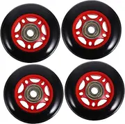 4pcs Roller Wheel Universal Wheel Sliding Gate Roller Running Device Roller Running Machine Wheel Home Gym Pulley System Universal Roller Pulley Wheel Fitness Spare Parts Black