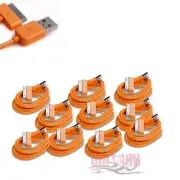 10X 3FT USB SYNC DATA POWER CHARGER ORANGE CABLE IPHONE IPOD TOUCH NANO NEW IPAD