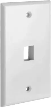 1 Port QuickPort outlet Wall Plate face plate, Single Gang White