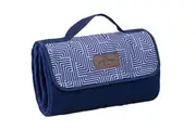 Fleece Picnic Rug Portable Blanket Camping Mat Durable Fabric Foldable Waterproof Large Size Lightweight Beach Mat w/Carry Strap