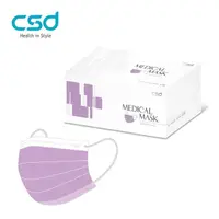 在飛比找momo購物網優惠-【CSD 中衛】中衛醫療口罩-成人平面-薰衣紫(50片/盒)