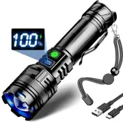 LED Flashlights High Lumens, Rechargeable Flashlight 1000000 Lumen Super Brig...