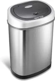 Automatic Touchless Motion Sensor Trash Can 11 Gal Stainless Steel Base