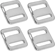 LUORNG 4PCS Stainless Steel Quick Release G Spring Buckle Strap Anti Slip Adjustable Buckle 20mm Bag Metal Accessories Used for Bag Quick Hook Buckle Belt Shoulder Strap Luggage Strap, Silver