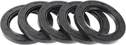 X AUTOHAUX Universal Oil Seal TC Double Lip W Steel Spring Seal Ring Rotary Shaft Seal 42x62x7mm High Pressure Nitrile Rubber Black 5 Pcs