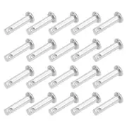 Single Hole Clevis Pins - 5mm x 20mm Flat Head 304 Stainless Steel Pin 20Pcs