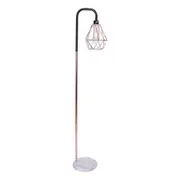 Industrial Chic Floor Lamp with Geometric Shade