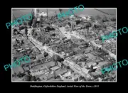 OLD LARGE HISTORIC PHOTO DEDDINGTON OXFORDSHIRE ENGLAND AERIAL VIEW TOWN 1953 1