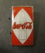 Coca Cola Can with Diamond Logo and Bottle Metal Lapel Pin