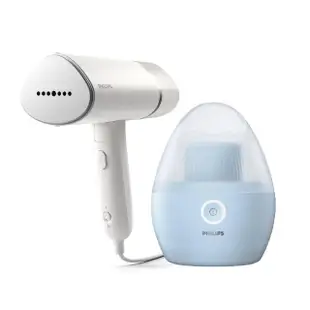 【Philips 飛利浦】手持式蒸氣掛燙機 白金(STH3020) + 充電式除毛球機 GCA2100(美裝蛋)