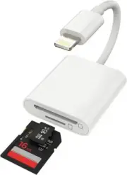 Micro SD Adapter(2 in 1)TF Flash Card Reader Accessories for iPhone Lightning