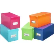 Whitmor Plastic CD Boxes Set of 5 Assorted Colors (6754-373-5) (67543735)