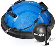 Yes4All Premium Half Peanut Balance Ball Trainer, Half Ball Balance Trainer for Full Body Workout, Balance Trainer Stability Half Ball for Core Training, Push-up, Abs Workout