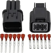 Xiaojiang Store 6 Pin Male and Female Automotive Waterproof Plastic Electronic Housing Connector Plug DJ70610Y-2.2-11/21 (Color : Male and Female Plug, Size : 5 Sets)