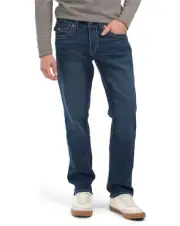 True Religion Geno Flap Big T Flap Relaxed Slim Fit Jean in Lagoon Size 33