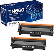 TN660 Toner Cartridge High Yield Replacement Compatible for Brother TN 660 TN-660 TN630 TN 630 Work with HL-L2300D HL-L2305W HL-L2360DW MFC-L2740DW MFC-L2700DWR DCP-L2540DN Printer (Black,2 Pack)