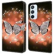 Wallet Case for Samsung Galaxy A54 5G,3D Stand Protective Phone Cover - Crystal Butterfly