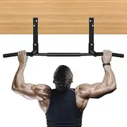 Pull-up bars, pull-up bar, wall mounting, home gym, pull up bar, multifunctional stainless steel training holder, for ceiling-mounted heavy exercises in home gym (jet black)