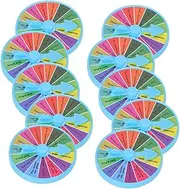 Abaodam 10pcs Prize Wheel Kit for Family Fun Interactive Spinning Wheel Game Mini Prizes for Birthday Parties and Team Building Activities