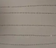 Four feet .925 Solid Sterling Silver Fine Delicate Cable Chain 1mm 4 ft Length
