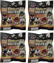 Party Animal Squeezymates 2025 Series 7 NFL Figures Blind Bags Gift Set Party Bundle - 4 Pack