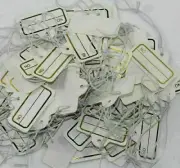 1000Pcs White Blank Card Jewelry Label Paper Price Tags With String 30x15mm