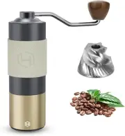 Manual Coffee Grinder - Hand with Adjustable Conical Stainless Steel Burr Mill,