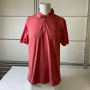 TRAVIS MATHEW The Heater Polo Shirt Men's Size L Heather Scooter