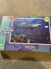 New In Box Melissa & Doug Shark Puzzle 100 Piece 14x19