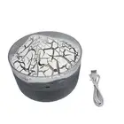 H (Black)Volcano Diffuser 1000ml USB Flame Humidifier Essential Oil Diffuser Wi