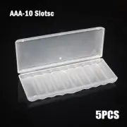 Portable 5 Piece Battery Storage Box for Organized AA AAA Battery Storage