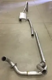 1975-1978 CADILLAC DEVILLE SINGLE EXHAUST SYSTEM, ALUMINIZED WITH RESONATOR