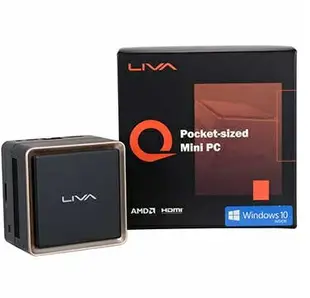 ECS精英 LIVA Q3 Plus 雙核零分貝迷你電腦 V1605B/8G/64G/W10P ( 95-677-MZ6A11 )