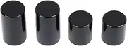 LCCDZ Motorcycle 4PCS Black Docking Hardware Point Cover Kit Compatible with Harley Touring Dyna Softail Sportster Fat Bob Springer Glide
