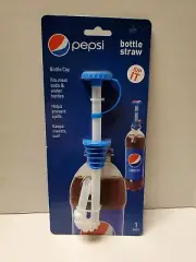 Brand New Sealed Pepsi Bottle Straw Bottle Cap for Soda / Pop Blue Great Gift